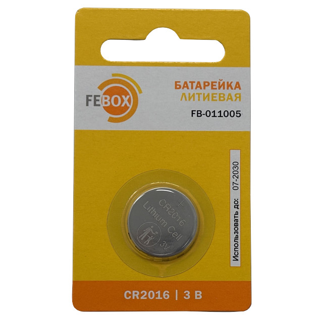 ���� ��������� FEBOX CR2016 ������� 1��   ������ ������