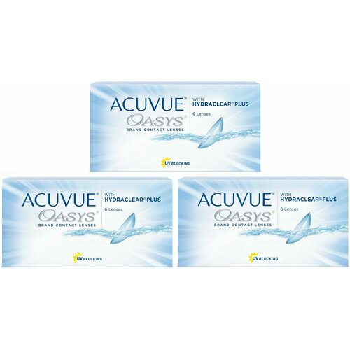 ���� ���������� ����� ACUVUE OASYS with Hydraclear Plus, 6 ��., R 8,8, D +4, 3 ��. ������ ������