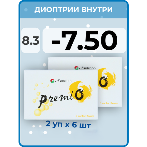 ���� ���������� ����� Menicon Premio, 12 ��., R 8,3, D -7,5, 2 ��. ������ ������