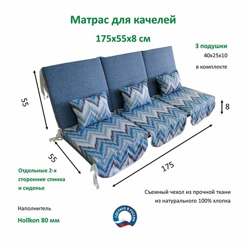 ���� ������ ��� ������� 175�55�8 Everena Outdoor segment blue zigzak 1.75 ������ ������