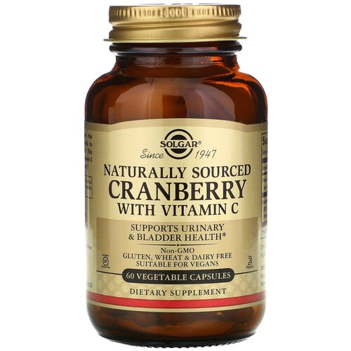 ���� Solgar Natural Cranberry with Vitamin C ����., 160 �, 60 ��., 1 ��. ������ ������