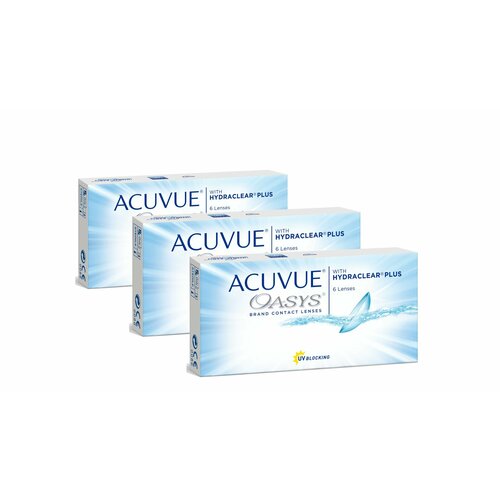 ���� ���������� ����� ACUVUE OASYS with Hydraclear Plus, 6 ��., R 8,4, D -2,5, 3 ��. ������ ������